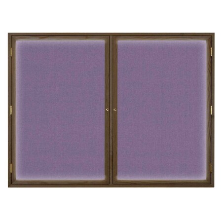 United Visual Products Double Door Indoor Enclosed Easy Tack Bo UV305EZ-MARBLE-WHITE